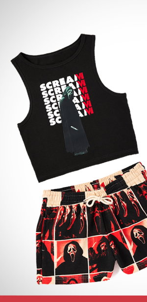 Ghost Face Tank Top and Shorts Set - Scream