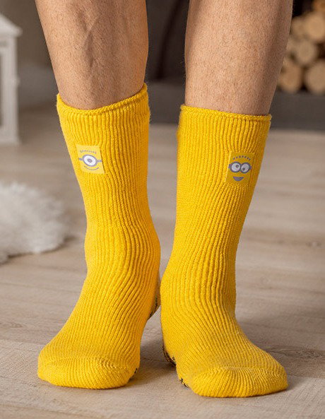 Mens Original Character Slipper Socks - Minions