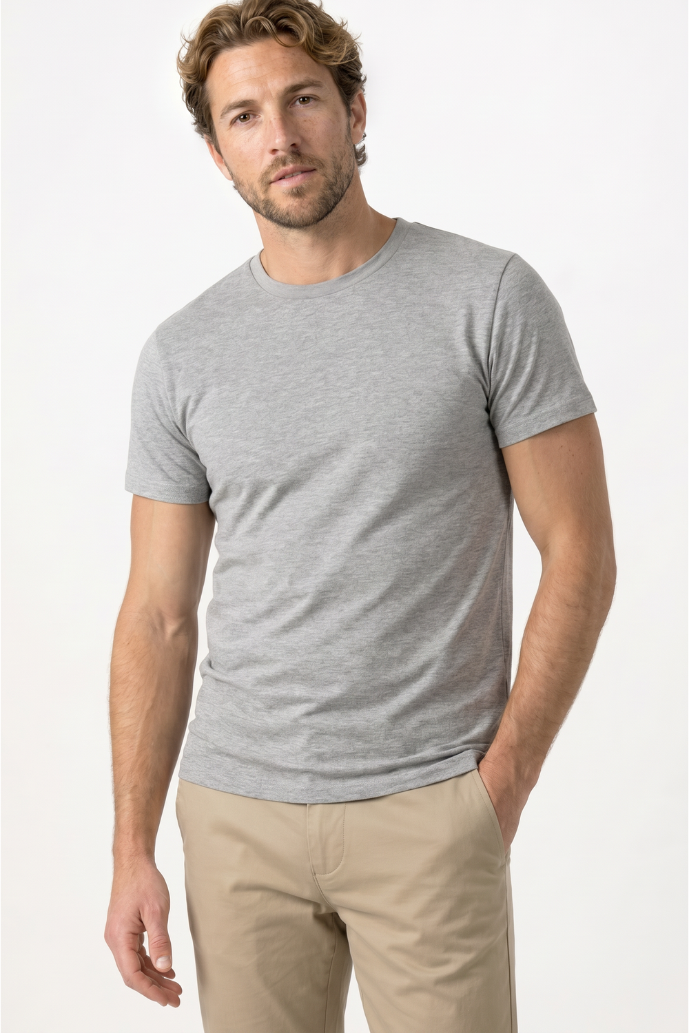 Image of SF Clothing Men's Feel Good Stretch T Shirt, Grey