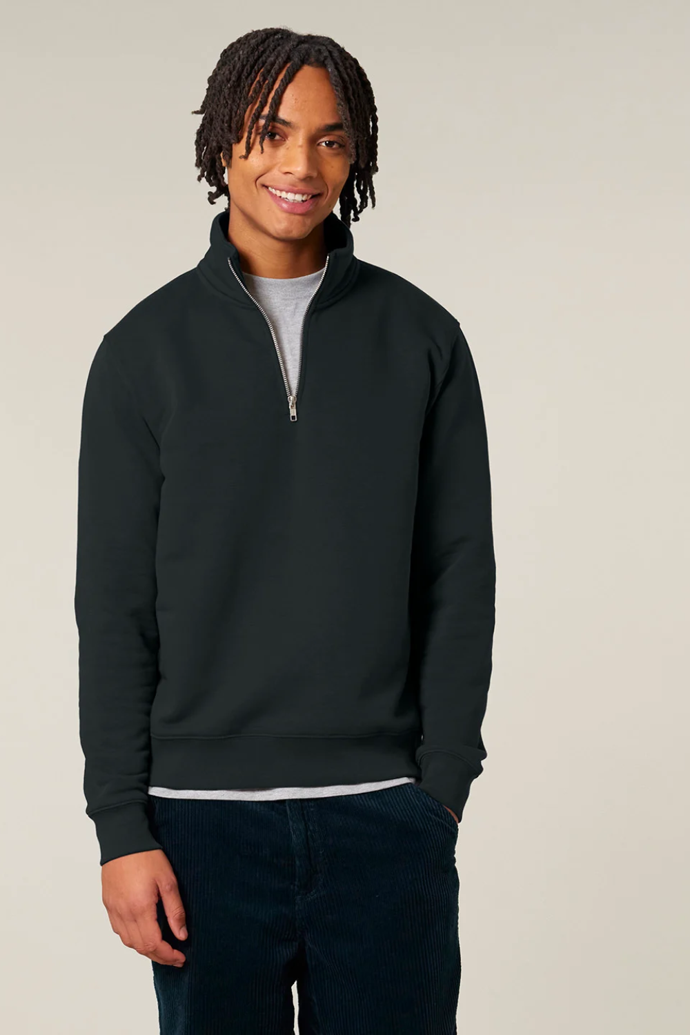 Image of Stanley Stella Trucker 2.0 1/4 Zip Sweatshirt, Black