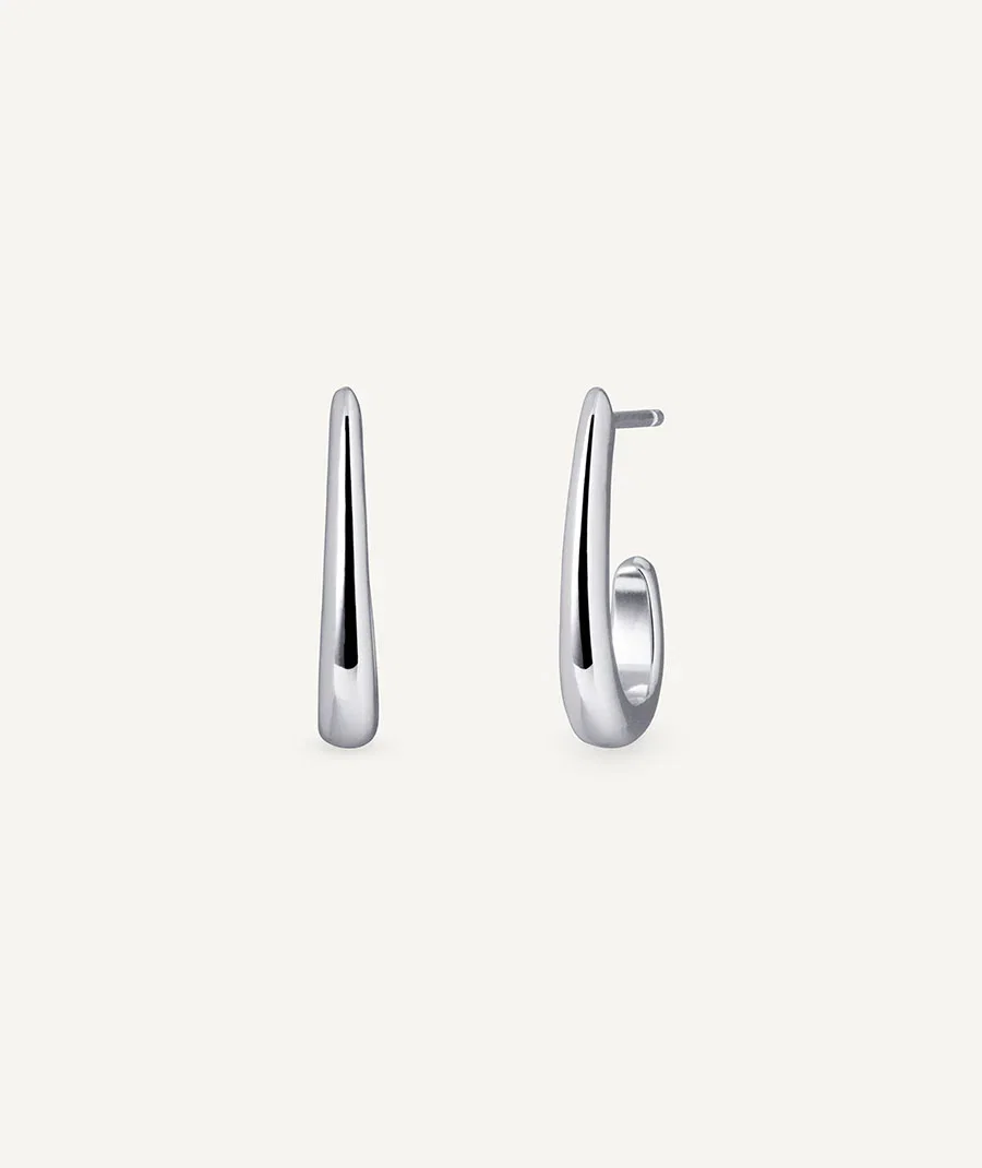 Image of Pendientes semiluna lisos