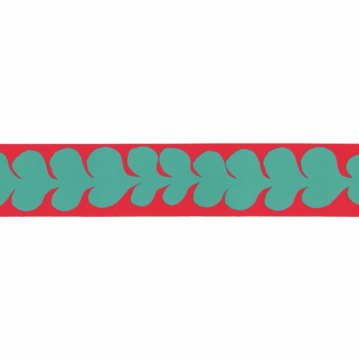 Taftband Klee in rot und grün