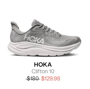 HOKA Men's Clifton 10 Sneakers in Grey