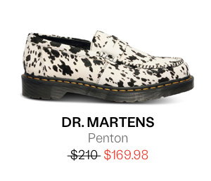 Dr. Martens Penton Dalmatian Loafers in Cream/Black