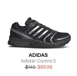 adidas Men's Adistar Control 5 Sneakers in Black/Silver Metallic