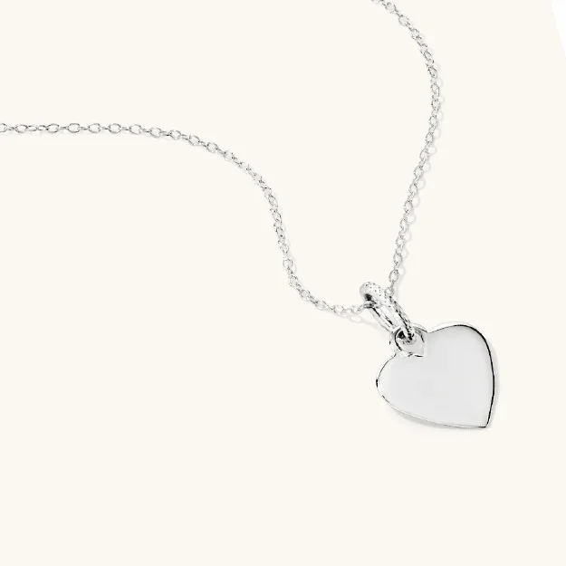 Heart Pendant Necklace in Sterling Silver