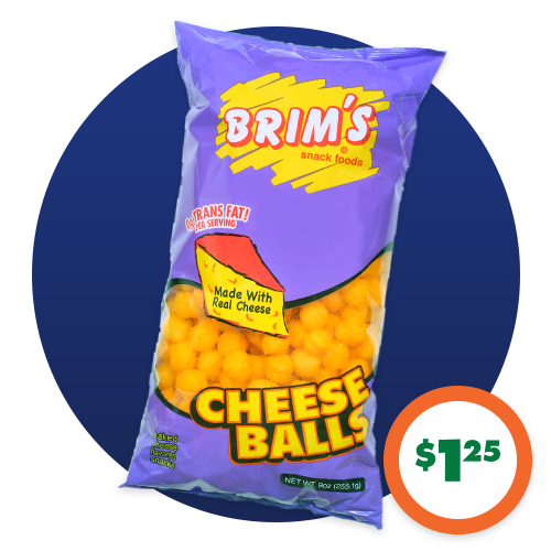 $1.25 Brim's® Cheese Balls, 9-oz.