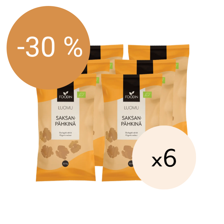 Image of Saksanpähkinä, Luomu 350g x 6kpl
