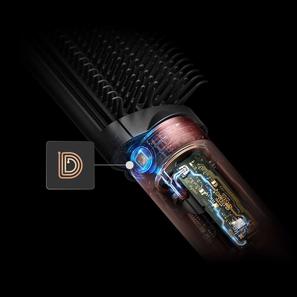 Cutaway showing the attachment recognition technology within the Dyson Airwrap Co-anda2x multi-styler