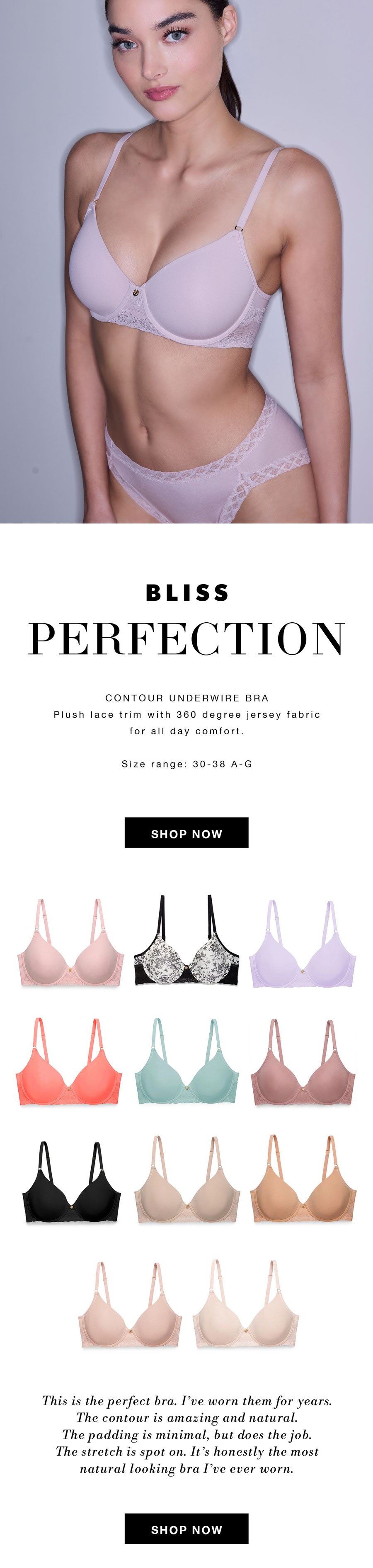 Bliss Perfection Contour Underwire Bra