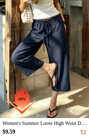 Women s Summer Loose High Waist...