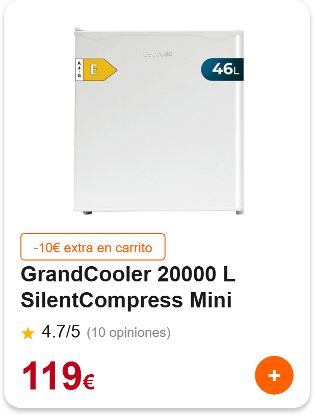 GrandCooler Mini Frigorífico 46L