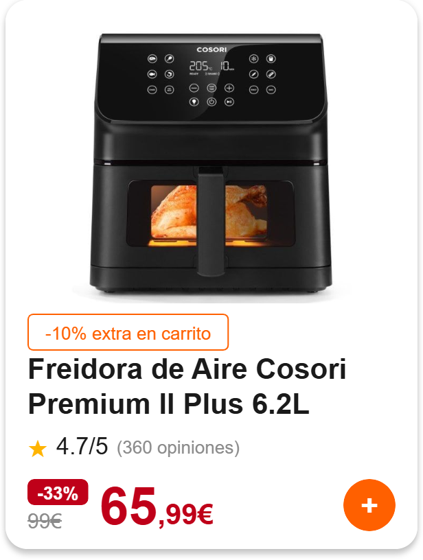 Freidora de aire Cosori Premium II Plus 6,2L