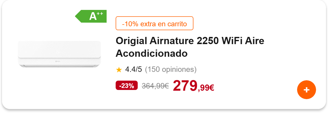 Airnature 2250 WiFi Aire Acondicionado Split 1x1