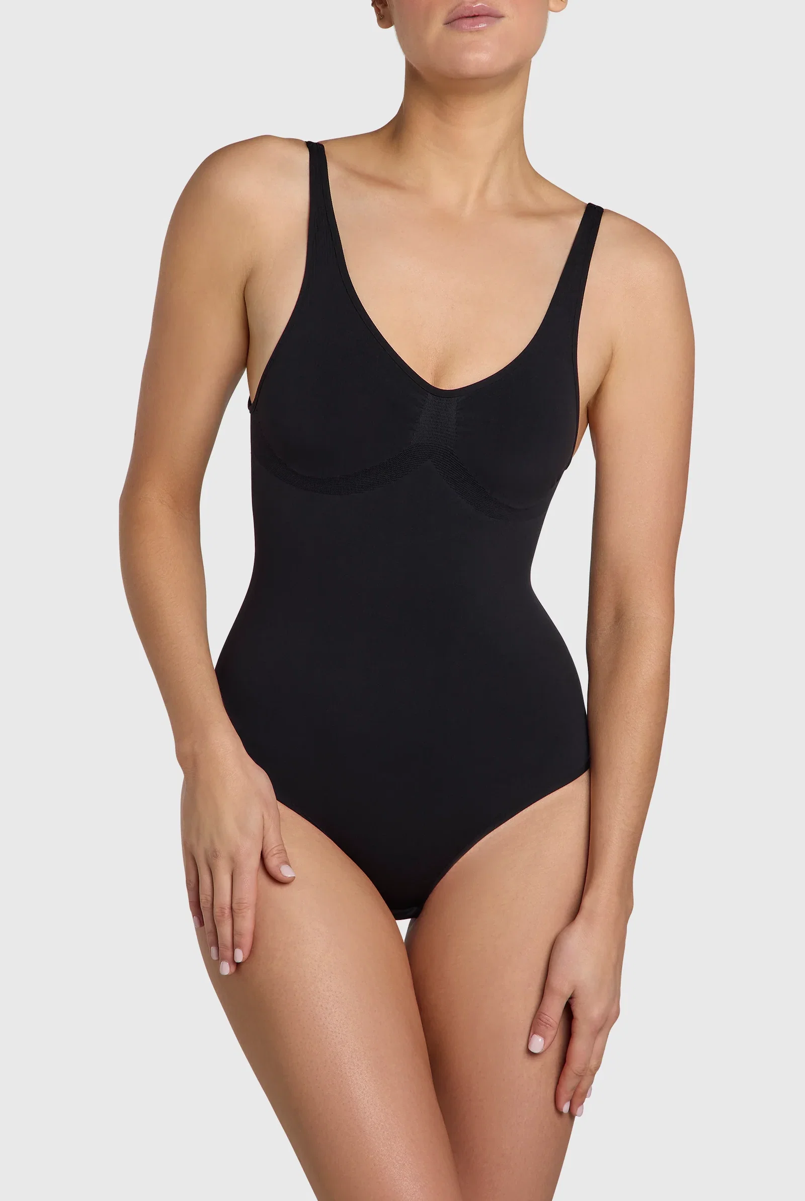 Image of Contour Seamless Bodysuit Black