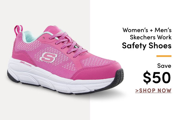 Women's + Men's Skechers Work Safety Shoes Save $50