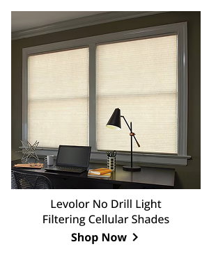 Levolor No Drill Light Filtering Cellular Shades | Shop Now >