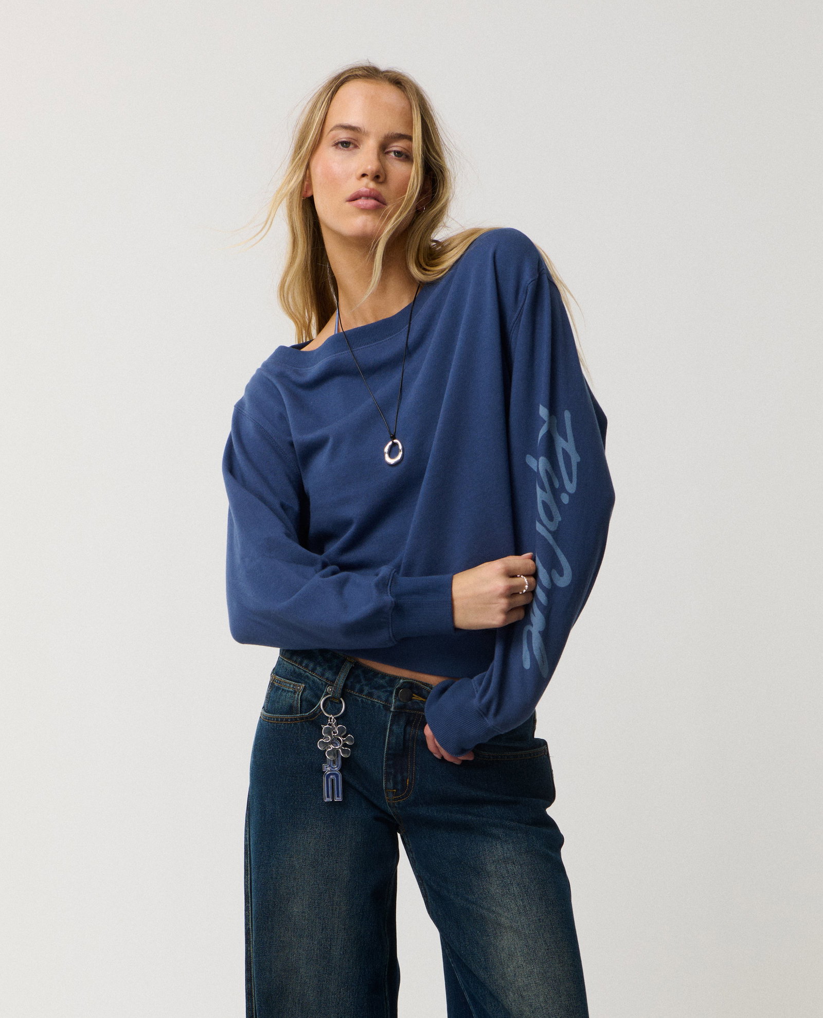 Archive Off Shoulder Crew Indigo