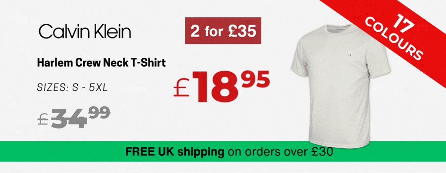 Calvin Klein Mens 2026 Harlem Quick Drying Crew Neck Lightweight Golf T-Shirt