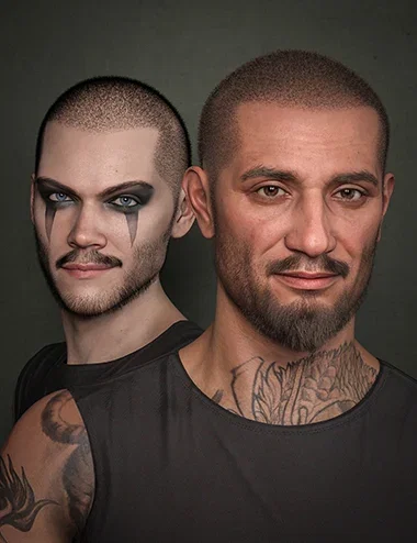Jaxon Hair and Beard Set for Genesis 9