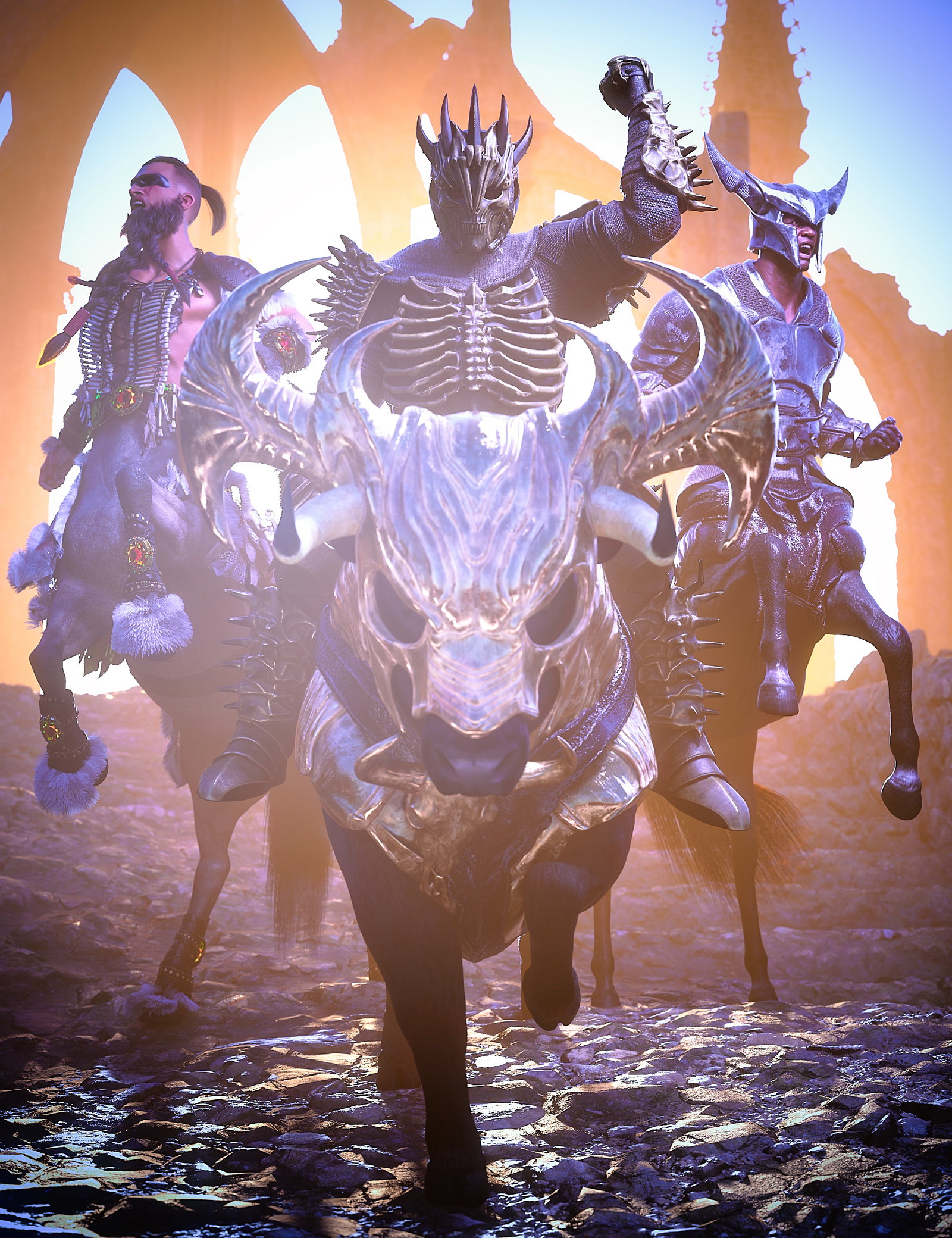 Centaur Armor Bundle for Genesis 9 and Daz Horse 3