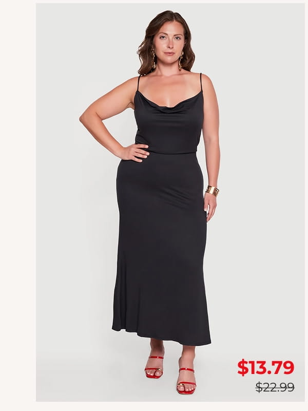 Shop Plus Size Cowl Neck Cami Maxi Dress