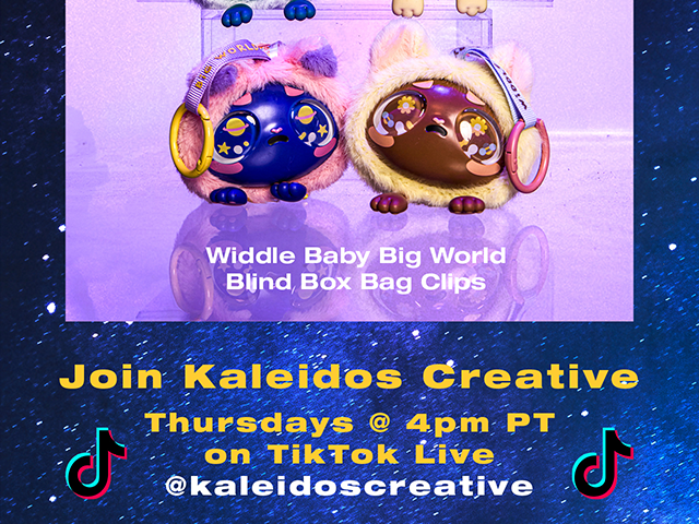 Widdle Baby Big World blind box clips. Join Kaleidos Creative on Thursdays at 4PM PT on TikTok Live