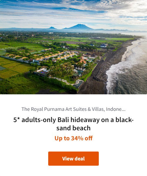 5* adults-only Bali hideaway on a black-sand beach