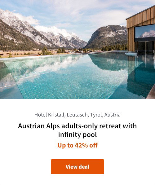 Austrian Alps adults-only retreat with infinity pool