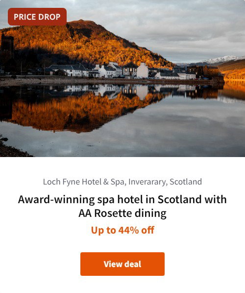 Award-winning spa hotel in Scotland with AA Rosette dining