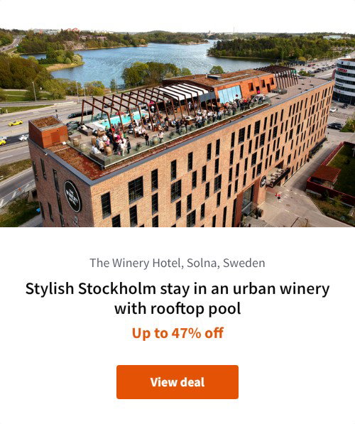 Stylish Stockholm stay in an urban winery with rooftop pool