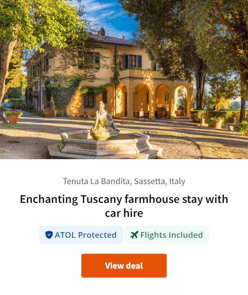 Enchanting Tuscany farmhouse stay with car hire