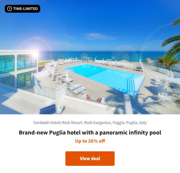 Brand-new Puglia hotel with a panoramic infinity pool