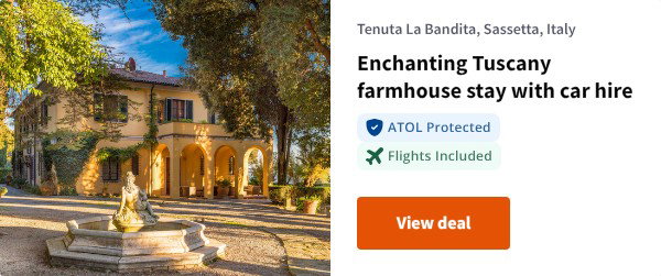 Enchanting Tuscany farmhouse stay with car hire