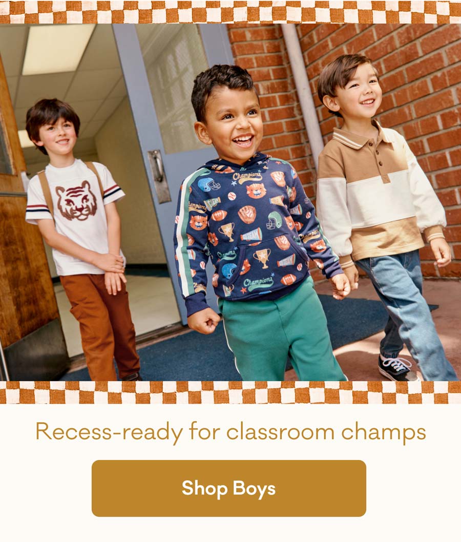 Recess-ready for classroom champs | Shop Boys