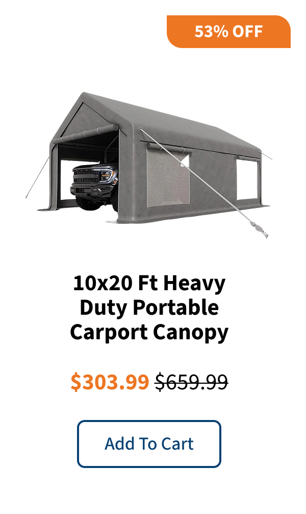 10x20 Ft Heavy Duty Portable Carport Canopy
