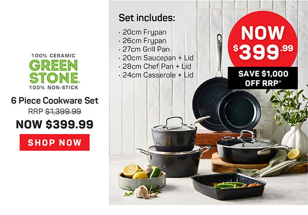 Baccarat GREEN STONE 6 Piece Cookware Set