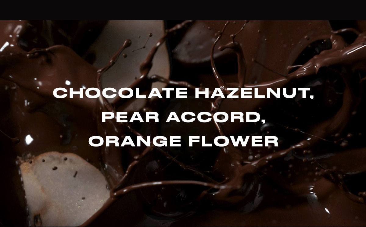 Chocolate Hazelnut, Pear Accord, Orange Flower