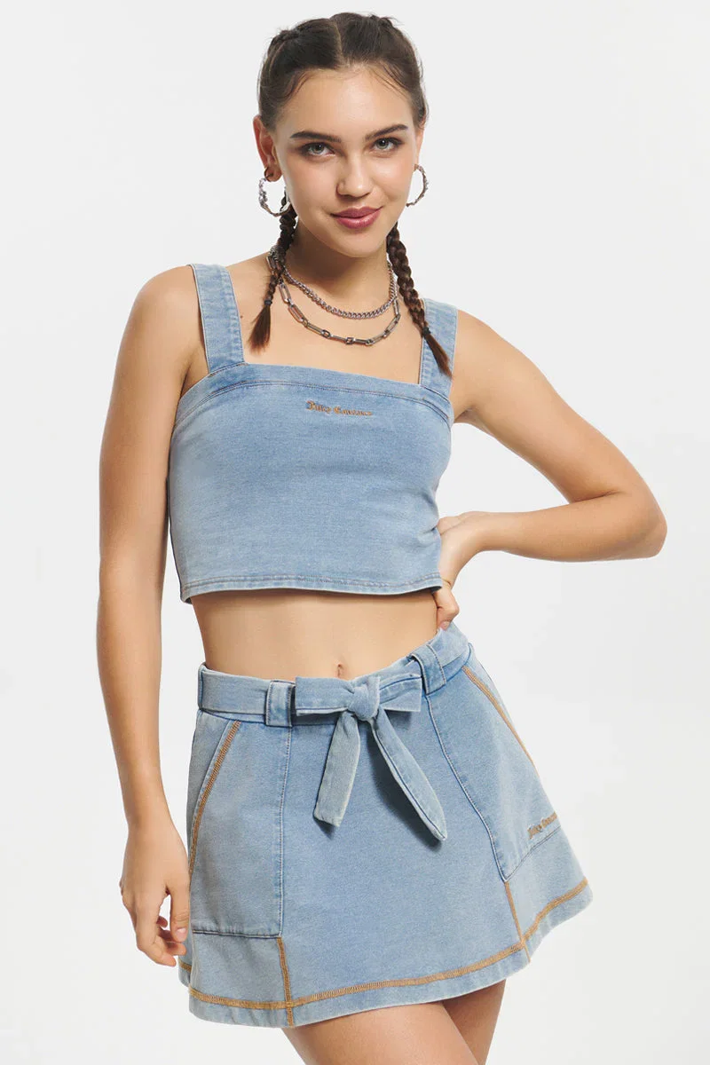 Image of Faux Denim Tank Top