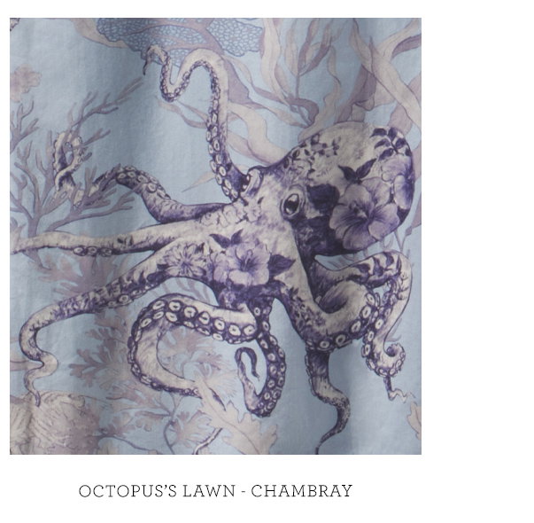 Octopus's Lawn - Chambray 