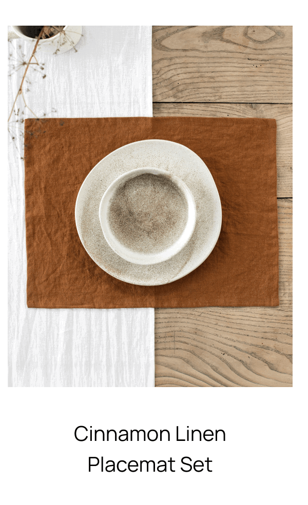 Cinnamon Linen Placemat Set 