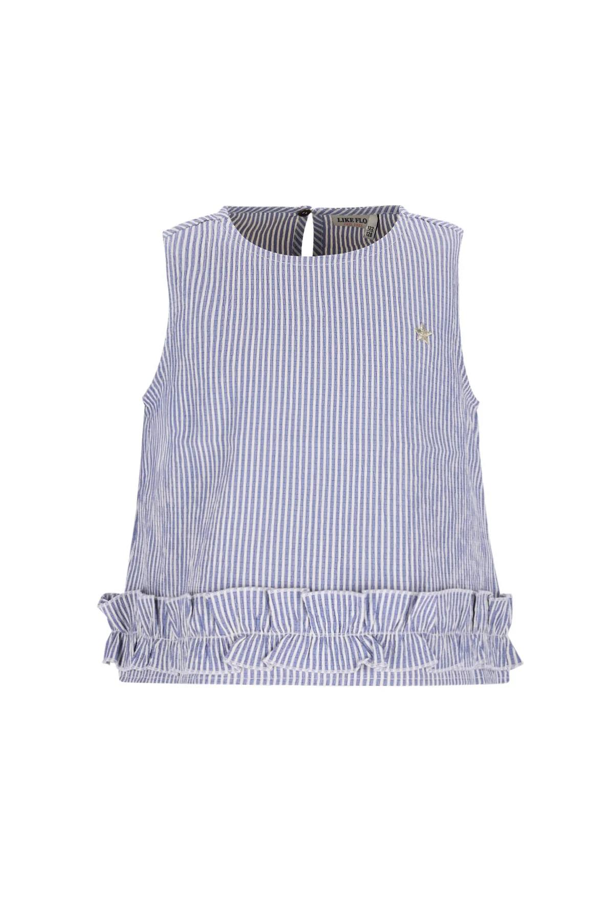 Image of Chloe Flo girls top with ruffle at hem