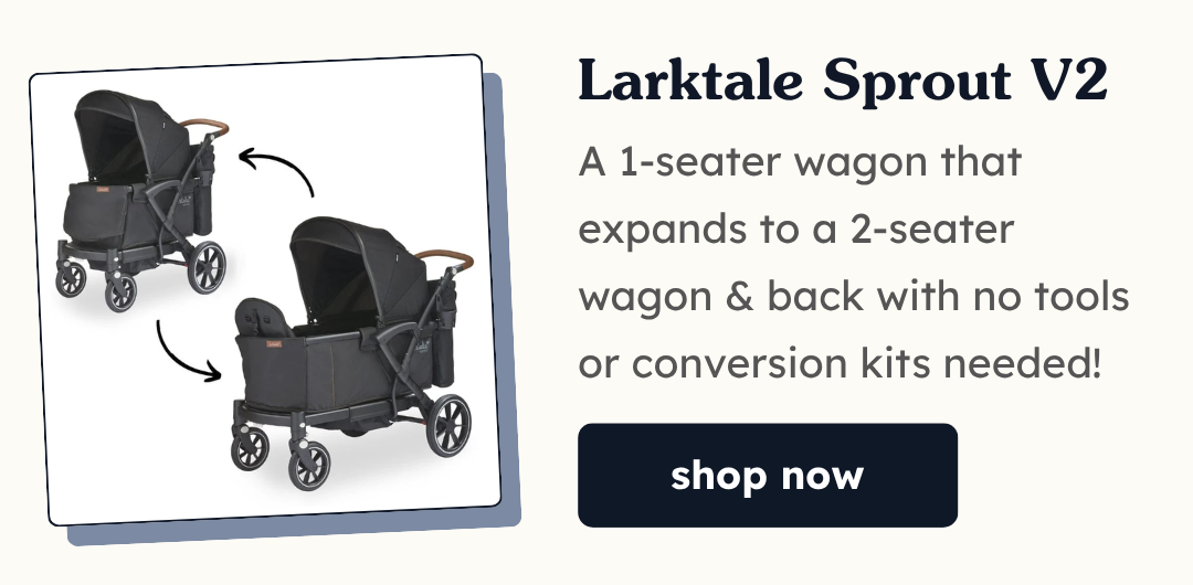 Larktale Sprout V2 Single-to-Double Stroller Wagon  |  Shop Now