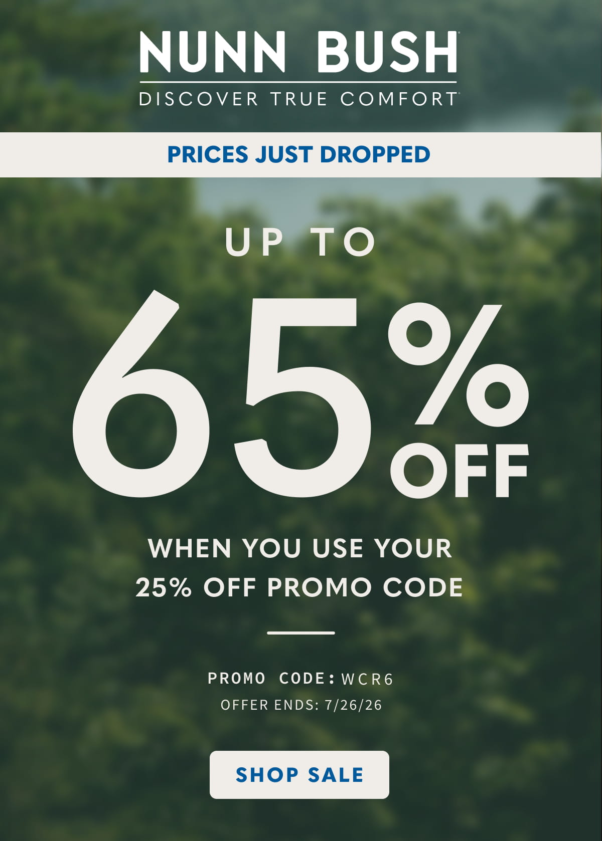 Up to 65% off when you use your 25% off promo code: WCR6.