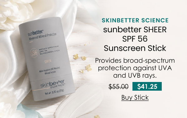 Skinbetter Science sunbetter SHEER SPF 56 Sunscreen Stick