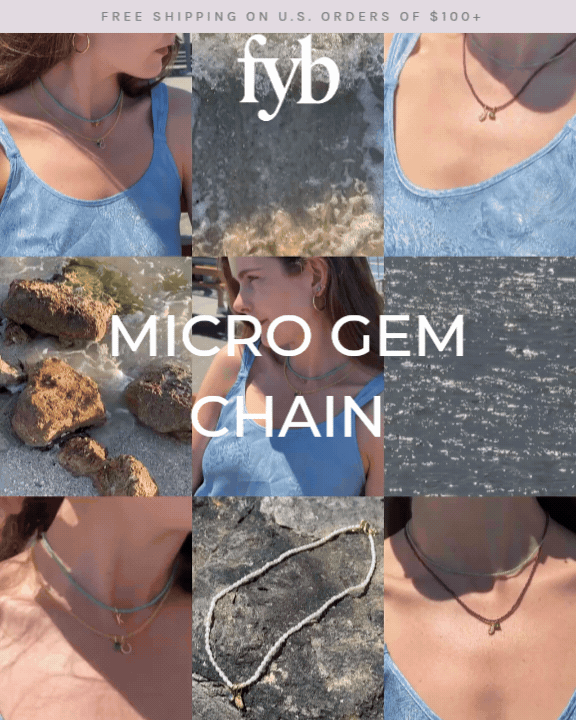 Now live: The Micro Gem Chain charm necklace.