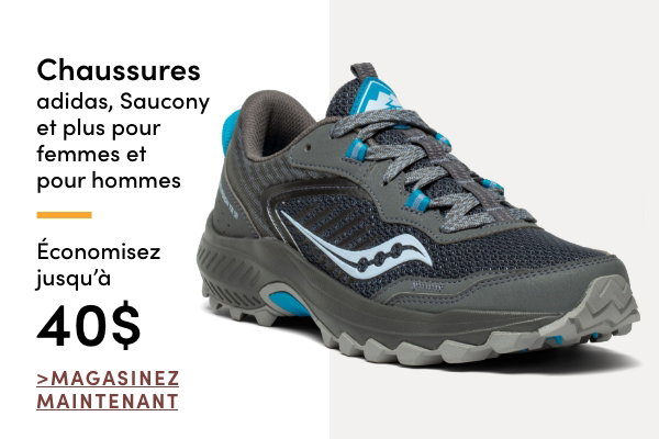 Chaussures adidas, Saucony et plus pour femmes et pour hommes économisez jusqu'à 40$
