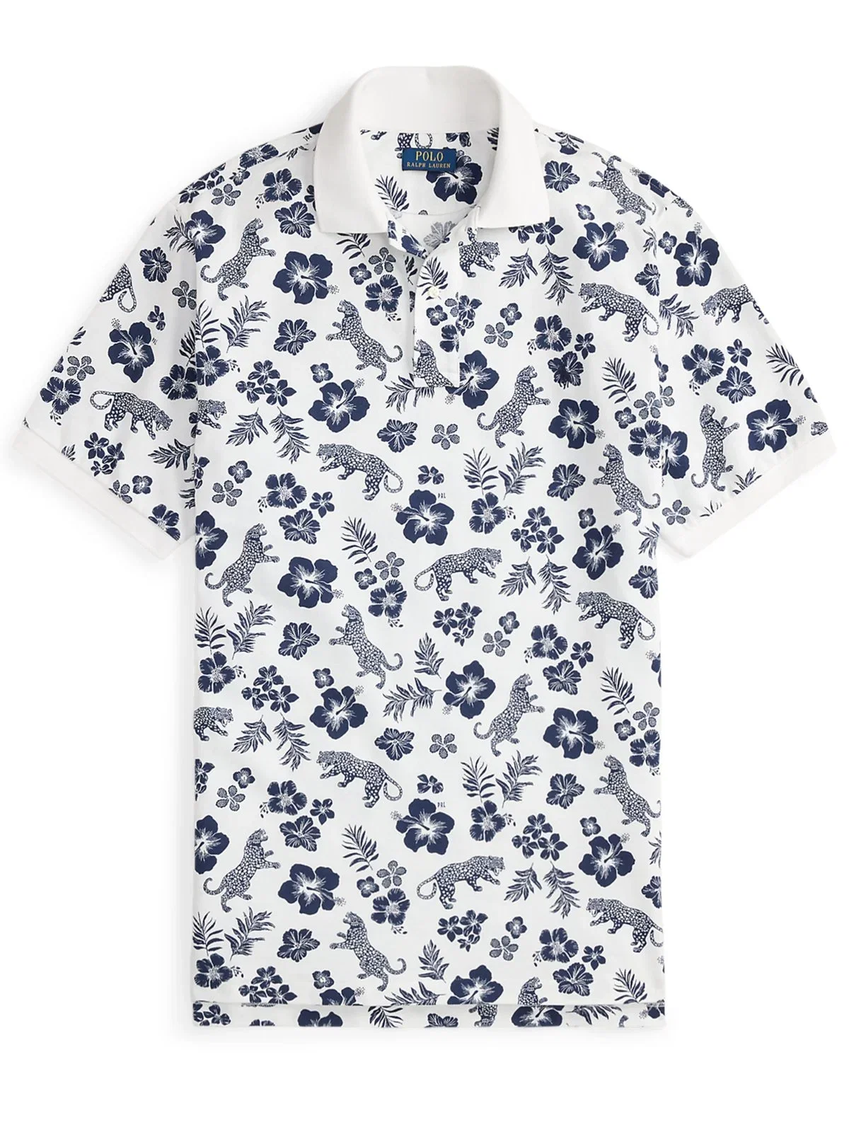 Cotton Piqué Polo Shirt with Pony Embroidery and Print