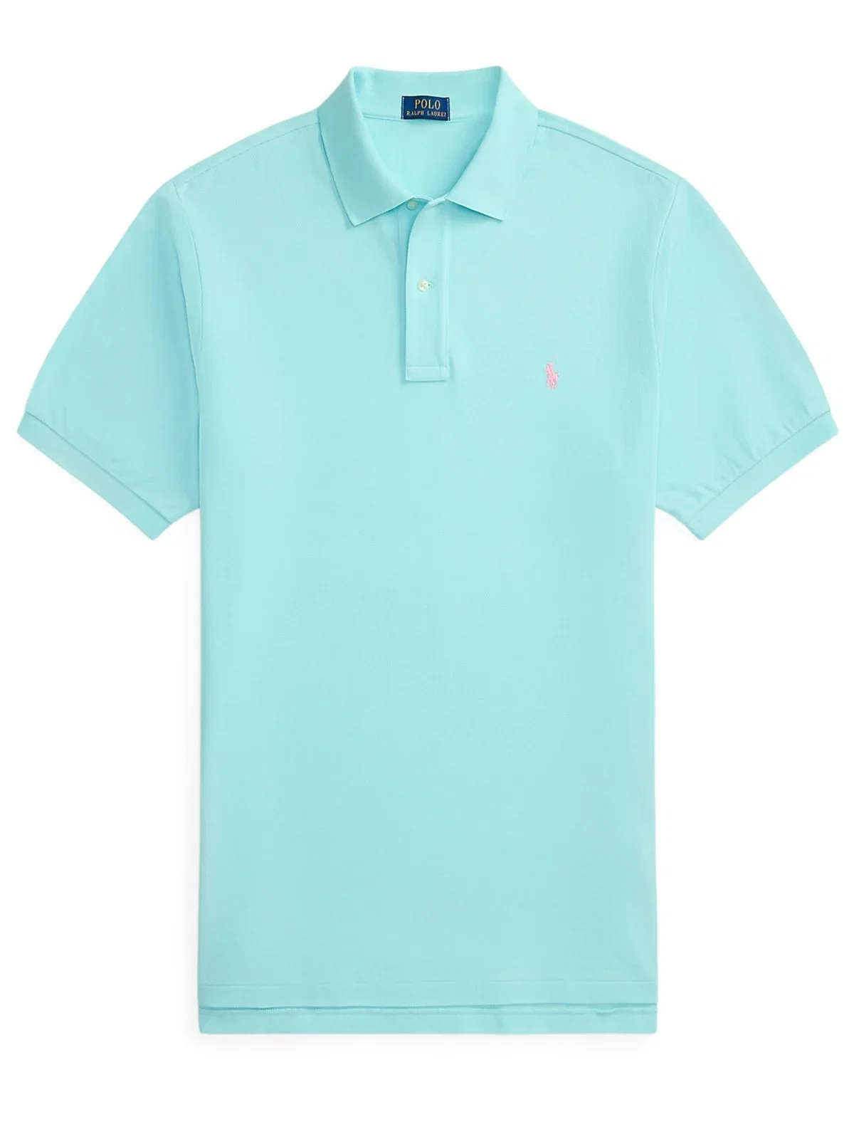 Cotton pique polo shirt with logo embroidery