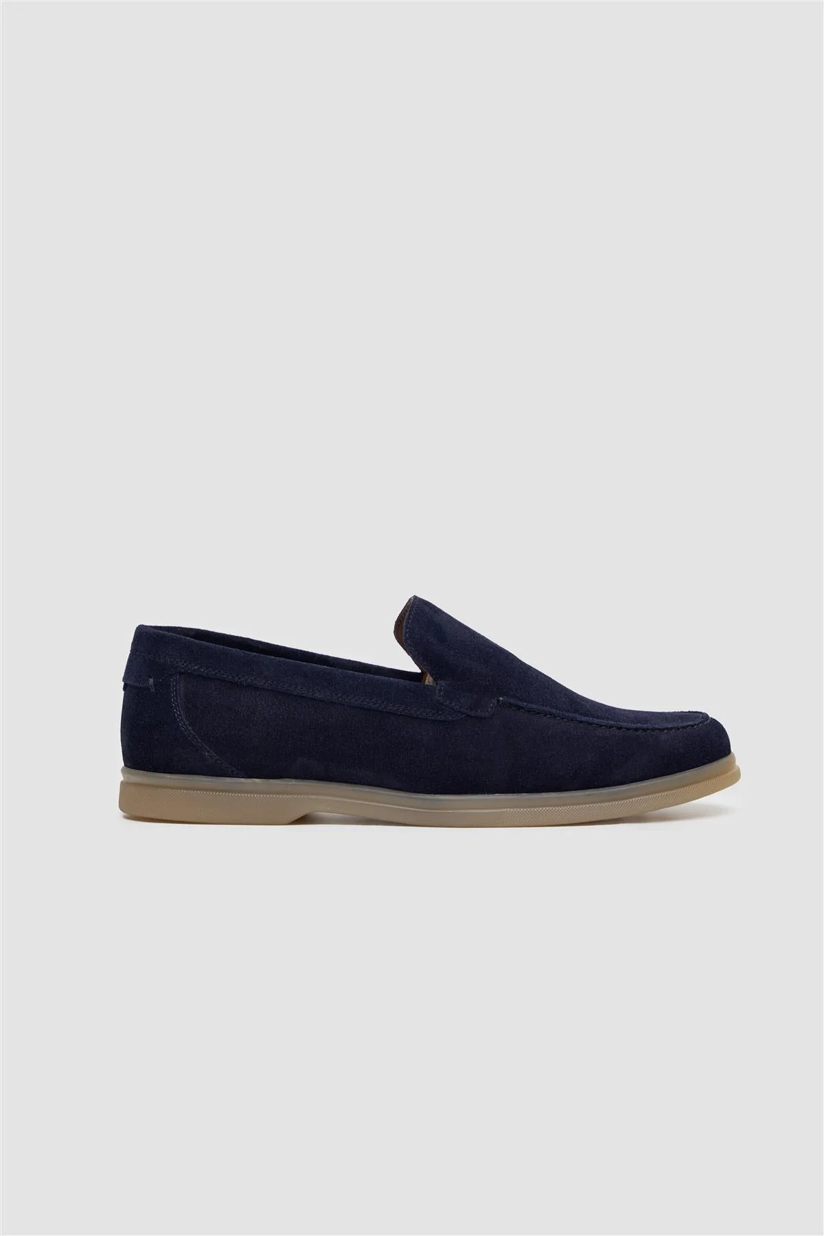 Image of Breezy Navy Slip-On Suede Loafers